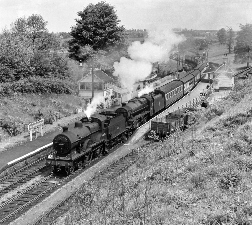 Midsomer Norton South Station - 2P and Black 5 May 1956