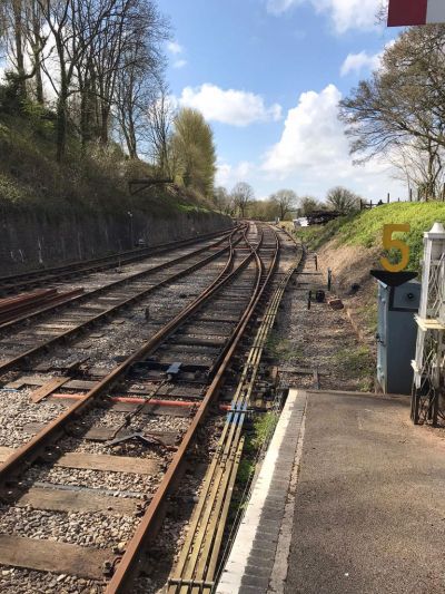 All quiet at Midsomer Norton during lockdown - looking towards Chilcompton 12 4 20