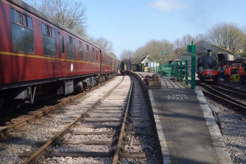 Freshly ballasted track Down line platform 27th March 2022