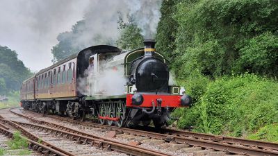 Austin 1 with test train passing Somervale site 27th June 2021