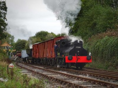 Sentinel 7109 Joyce with demonstration freight during Oct 2021 End of Season Gala