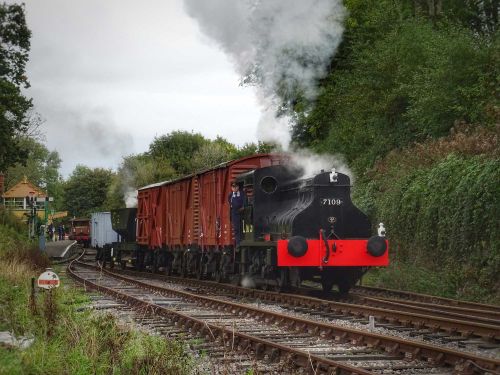 Sentinel 7109 Joyce with demonstration freight during Oct 2021 End of Season Gala