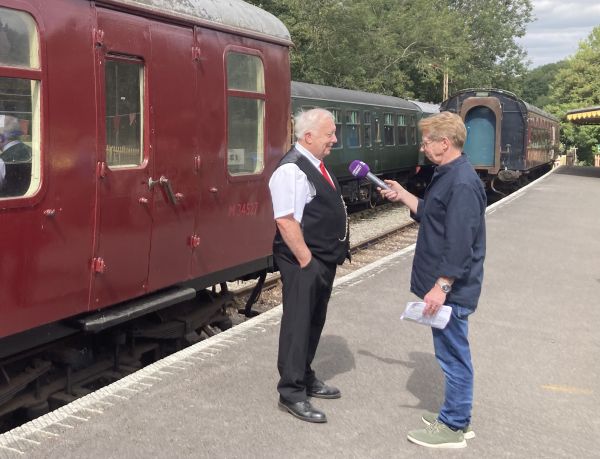 Steve Jones being interviewed by the BBC