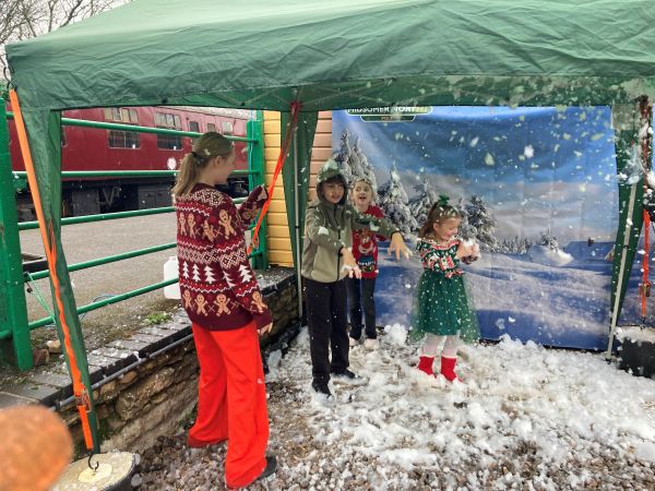 Enjoying the Snow Machine