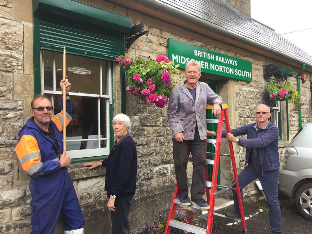 New 1950s style station signs for Midsomer Norton