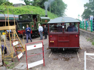Wickham Trolley providing rides in the station yard 03 07 21