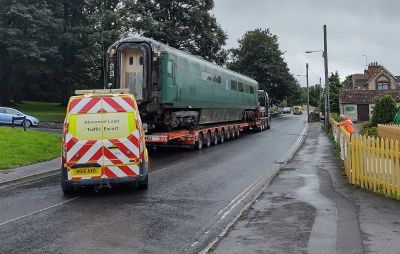 RFM leaves Midsomer Norton south station under escort - August 12th 2021
