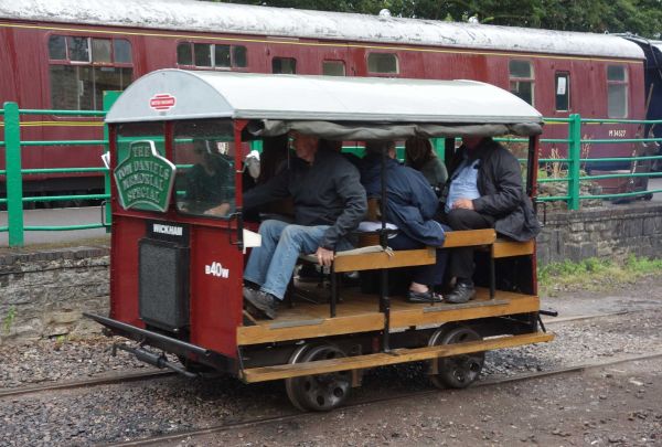 Wickham Trolley leaves thestation yard with a Private Charter - 28th July 2021