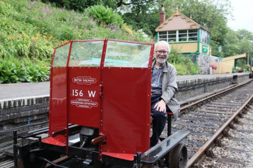 Guest 8S Wickham Trolley at Midsomer Norton with owner the late Peter Nicholson - July 2023