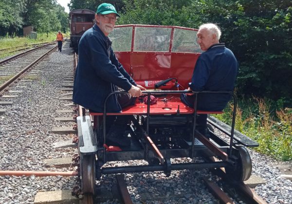 Trolley on Up line during Wickham Weekender event - 9th July 2023
