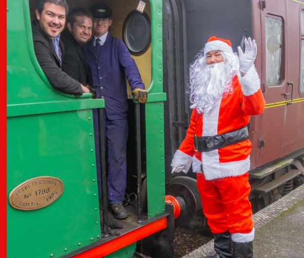 Santa with Kilmersdon train crew Dec 22nd 2023