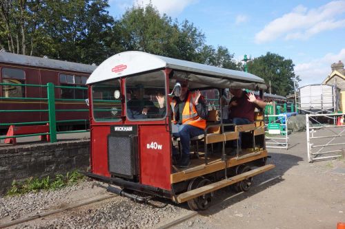 Wickham Trolley about to part the Goods' yard at Midsomer Norton 22 09 21