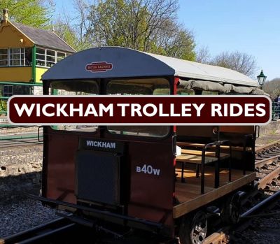 Wickham Trolley rides at Midsomer Norton South station
