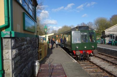 Class 107 Diesel Multiple Unit - Up Platform, Midsomer Norton 2024